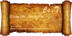 Csaplár Terézia névjegykártya